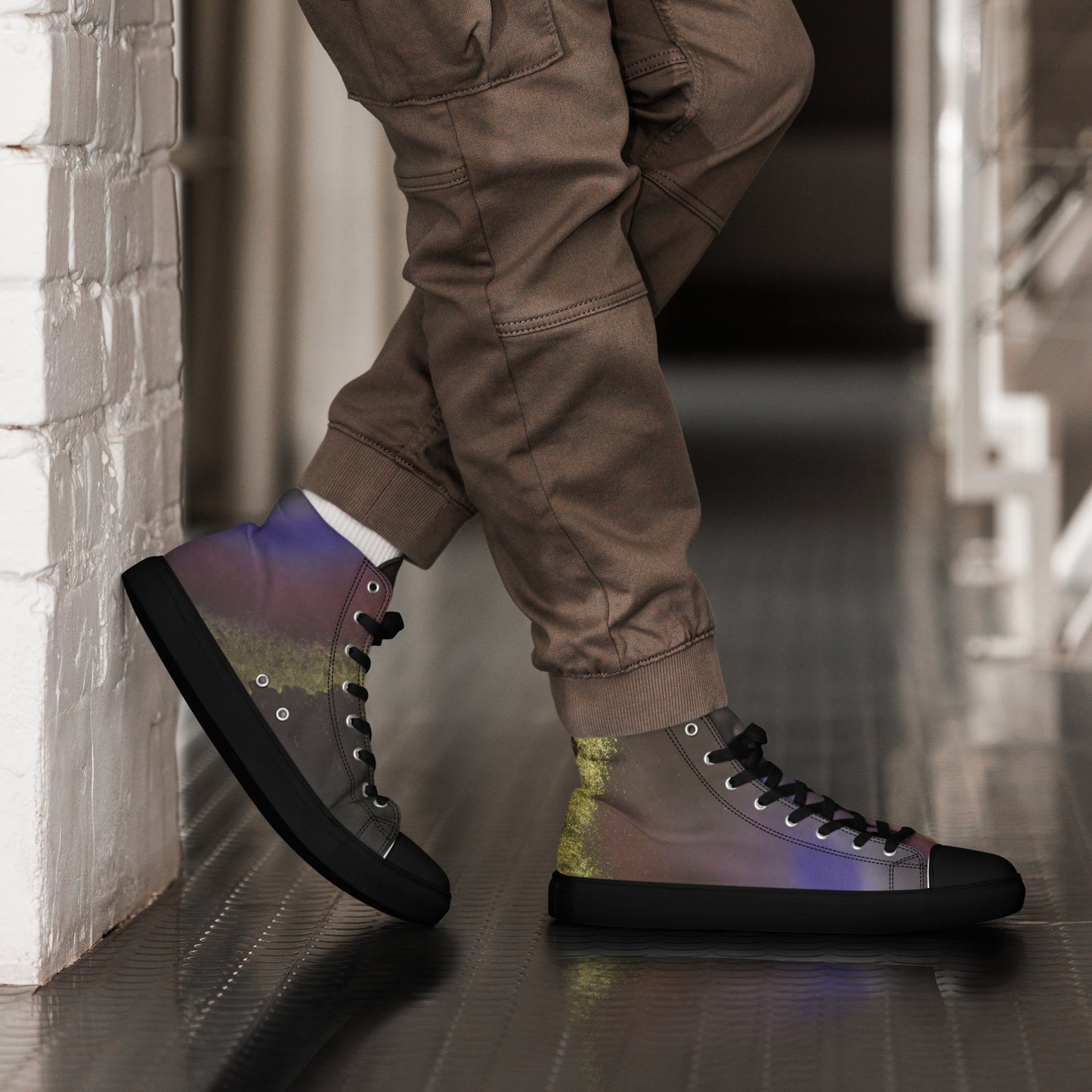 Shared Humanity Men’s High-Top Canvas Shoes