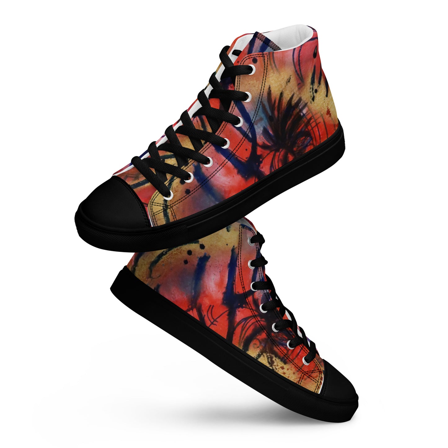 Polyphonic I Men’s High-Top Canvas Shoes