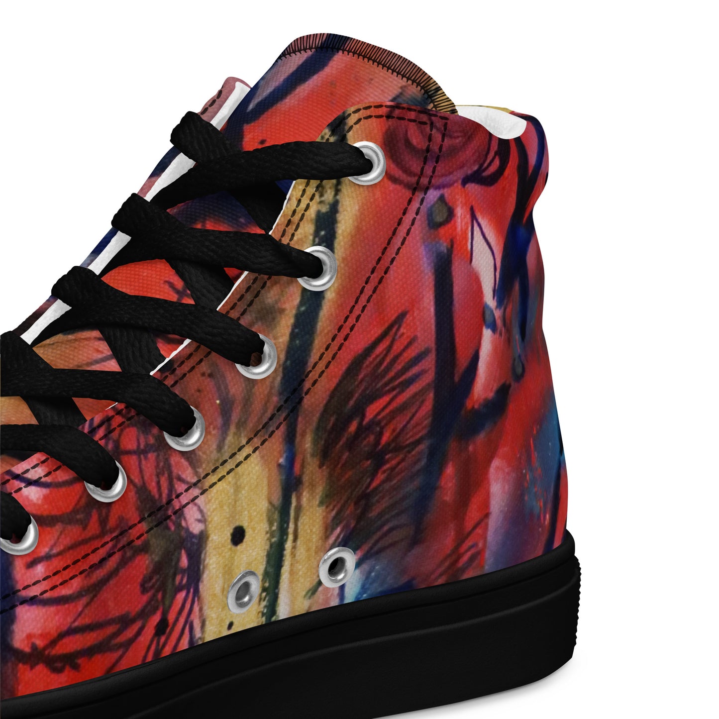 Polyphonic I Men’s High-Top Canvas Shoes