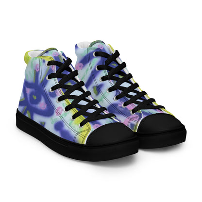 Wide-Eyed Men’s High-Top Canvas Shoes