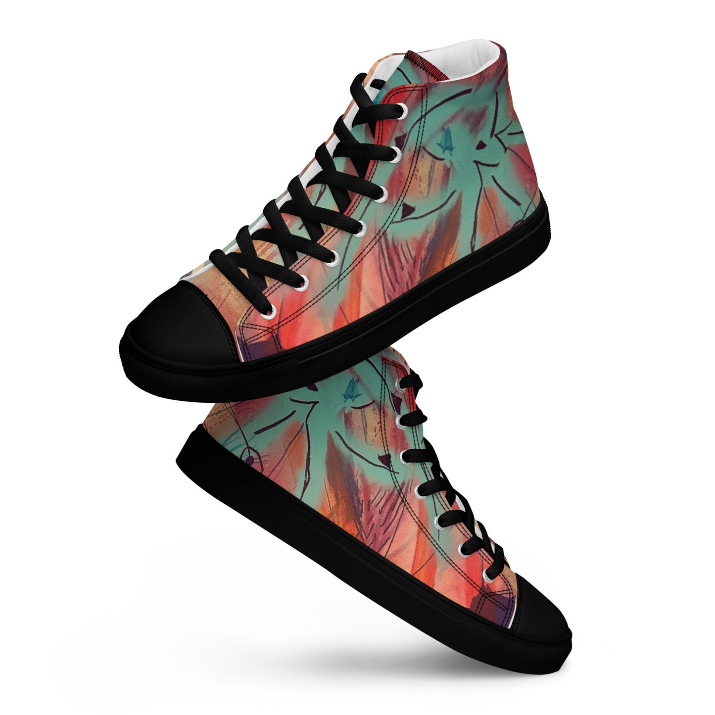 Eye of the Beholder II Women’s High-Top Canvas Shoes