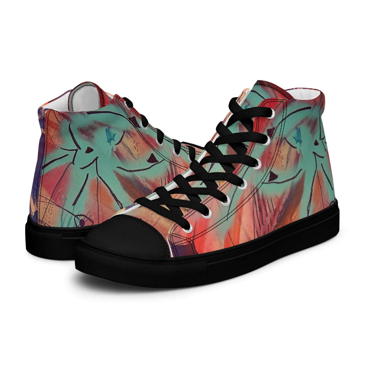 Eye of the Beholder II Women’s High-Top Canvas Shoes