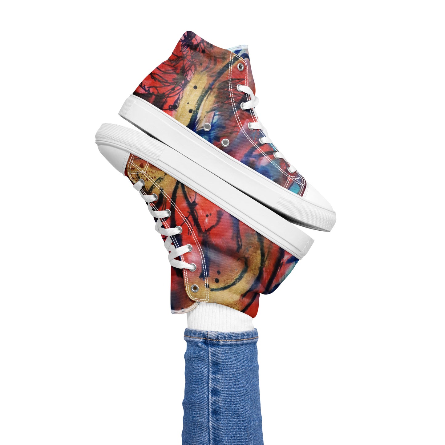 Polyphonic I Women’s High-Top Canvas Shoes