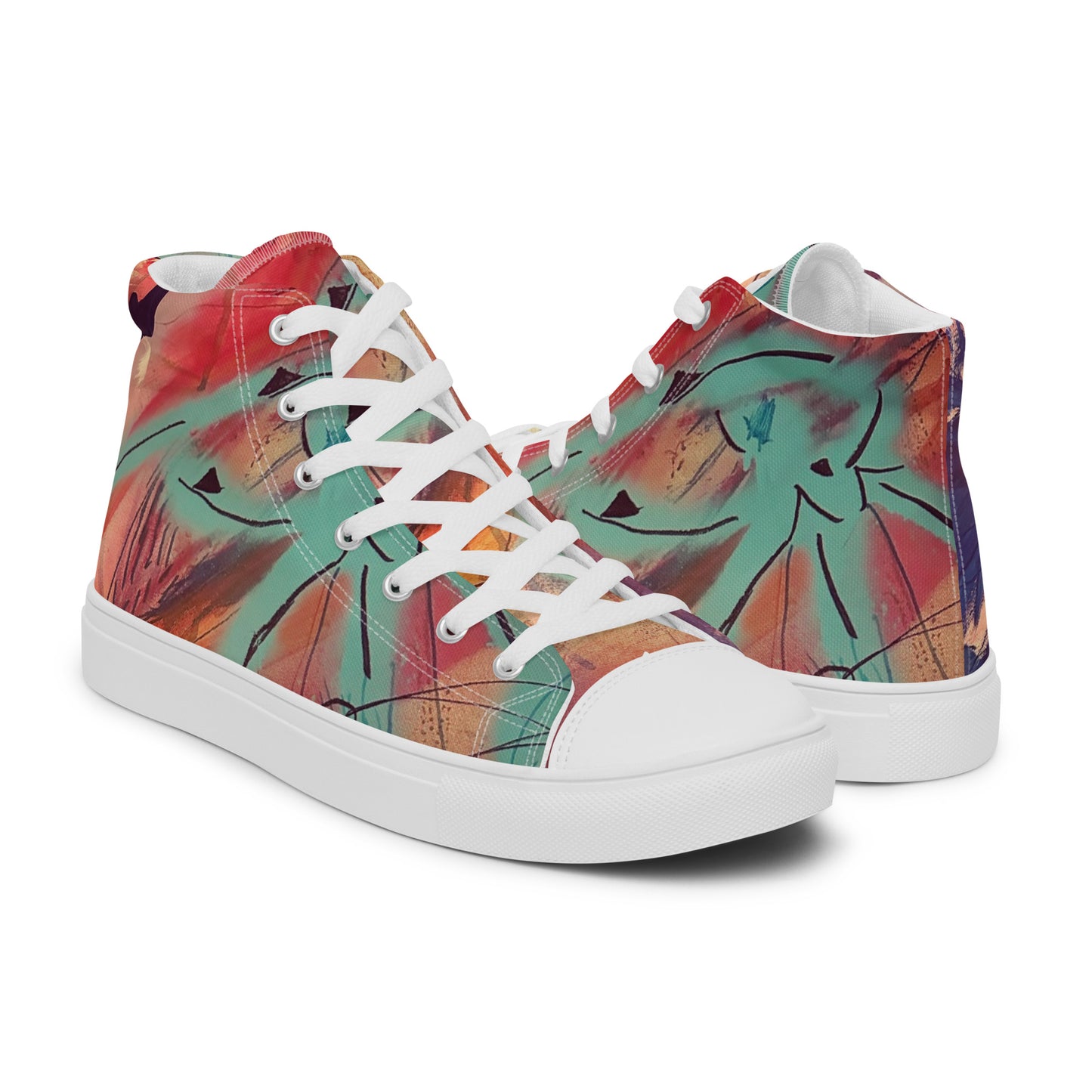 Eye of the Beholder Women’s High-Top Canvas Shoes